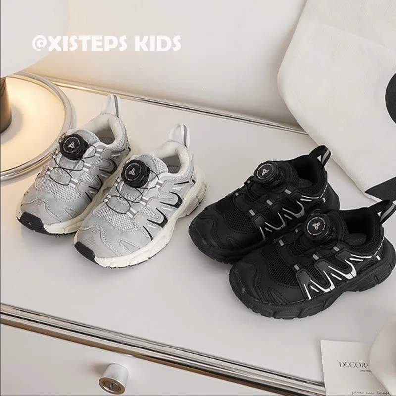

1-12Y Children Casual Sneakers Black Grey High Quality Breathable Kids Girls Boys Sport Shoes Outdoor Running Shoes Infantil