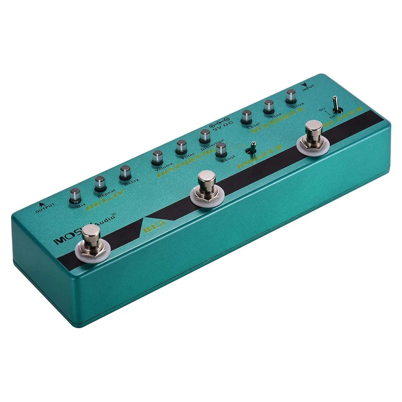 

Mosky BE5 Multi Guitar Effect Pedal 5In1 Buffer + Overdrive + Booster + Distortion + Delay Effects With True Bypass