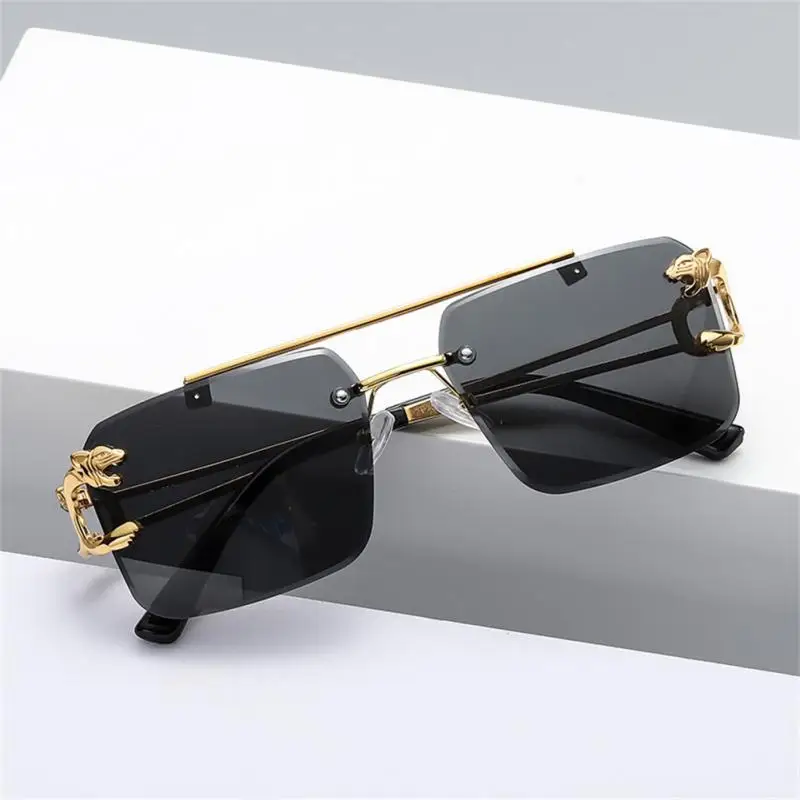

Uv Protection Eyeglasses Rimless Anti Glare Driving Sunglasses Sun Glasses Oversized Sunglasses Gafas De Sol Personality Shades