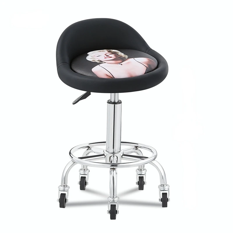 

Beauty Stool Barber Shop Hairdressing Salon Chair Rotating Lifting Round Stool Nail Salon Stool Pulley Work Bench Special