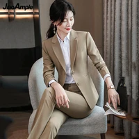 2022 spring autumn high end professional suit set women casual shirt pants blazers jacket three piece korean fashion trousers