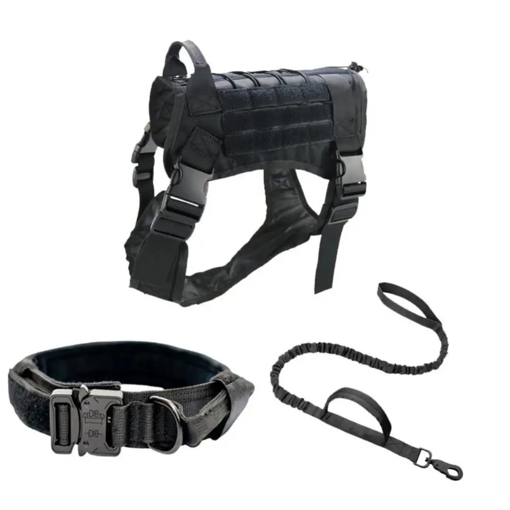 

Durable Tactical Dog Collar Leash Military Heavy Duty For Medium Large Dogs Collars German Shepherd Walking Training Accessories