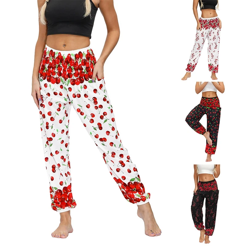 

Популярные Kf-Женские богемные свободные спортивные пляжные брюки с высокой талией и принтом для йоги