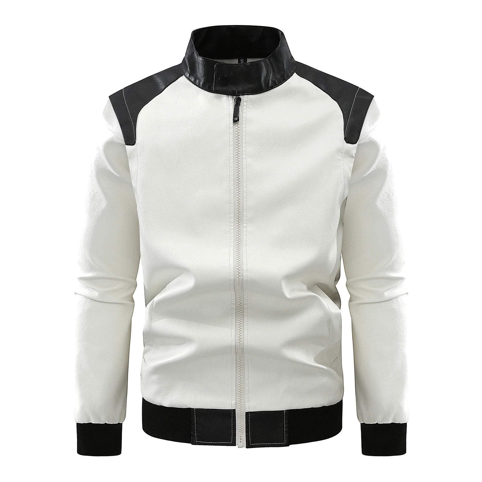 

Men's Jackets High Quality Motorcycle Plush PU Coacts Customizable Patterns S-2XL