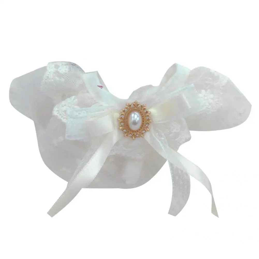 

Стильный ошейник для домашних животных, красивый моющийся ошейник для домашних животных, декоративный кружевной нагрудник с бантом