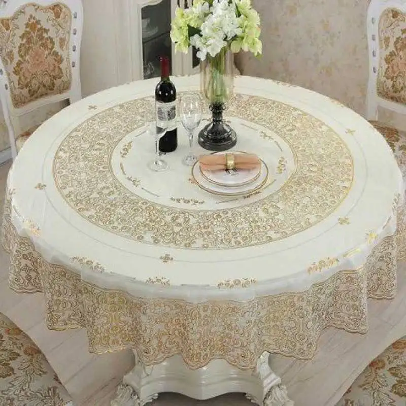 

2022 tablecloths waterproof and oil disposable plastic big round table cloth_Jes172