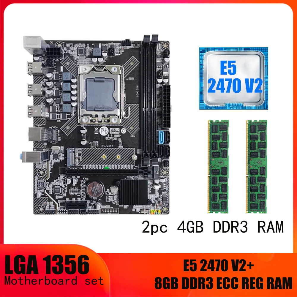 

Комплект материнской платы LGA 1356 с процессором E5 2470V 2 и 2*4 Гб DDR3 ECC REG ОЗУ с поддержкой процессора Xeon E5 LGA 1356 CPU SATA 3,0
