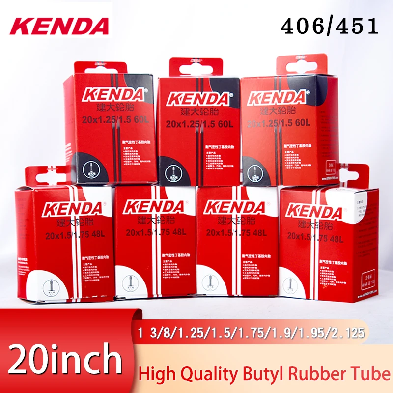KENDA Bicycle Inner Tube 20inch For BMX 20X1.25 1.5 1.75 1.9