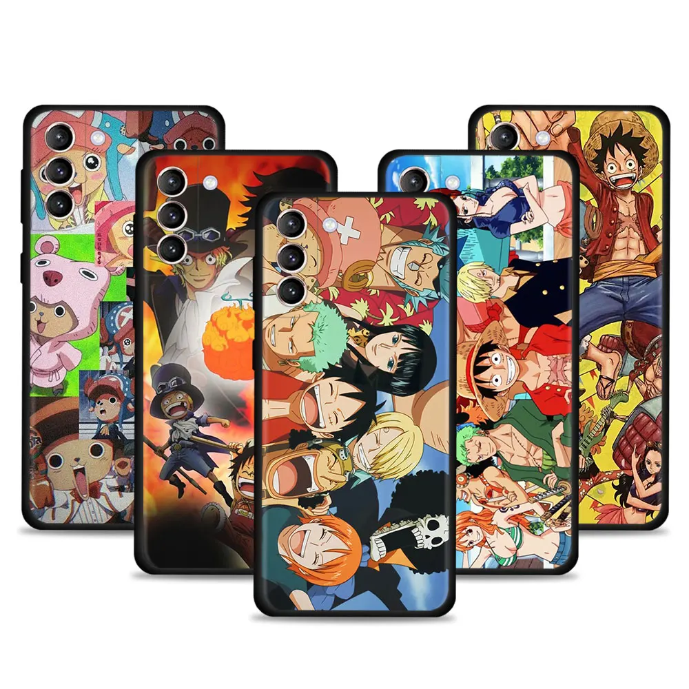 

For Samsung Galaxy S22 S21 S20 Ultra S21 S20 FE Phone Case One Piece Luffy Chopper Zoro Nami Sanji Funda S10 S9 Plus S8 Cover