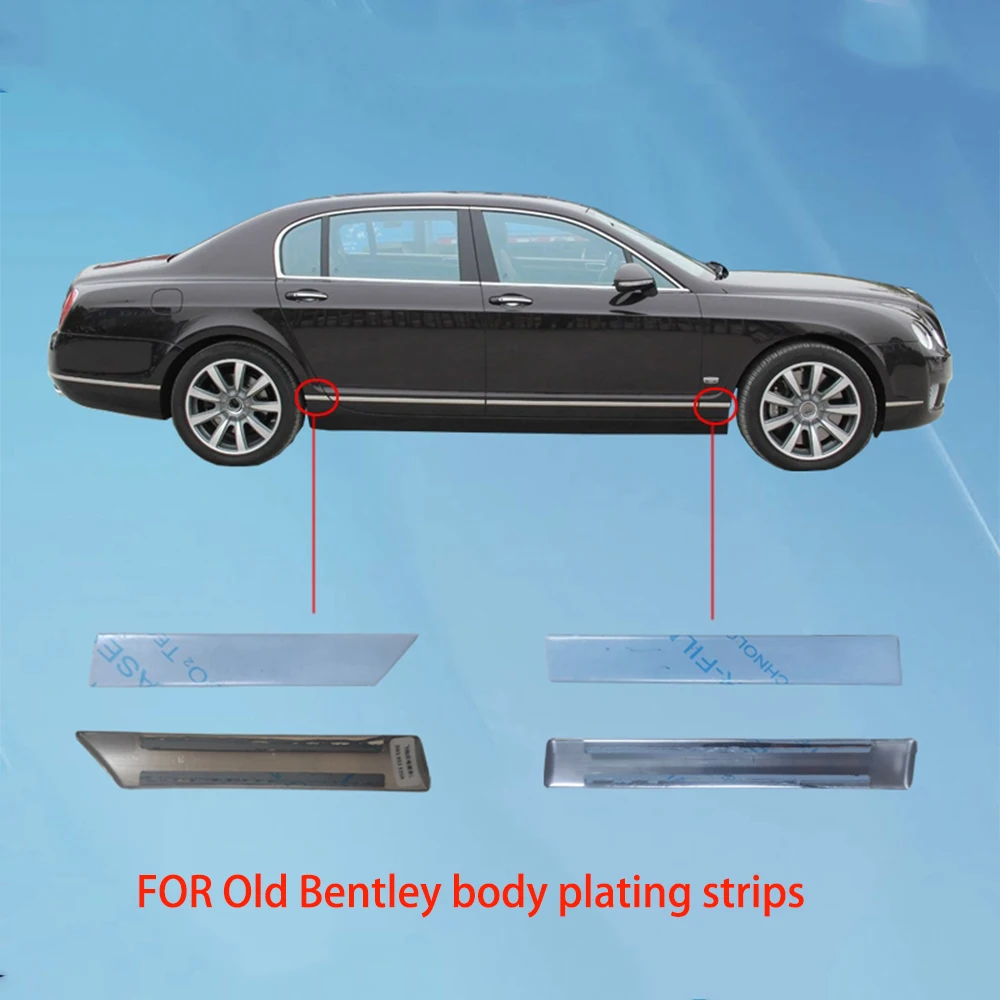 

For Bentley Flying Spur fender decorative bright strip Continental GT car front rear fender plating strip