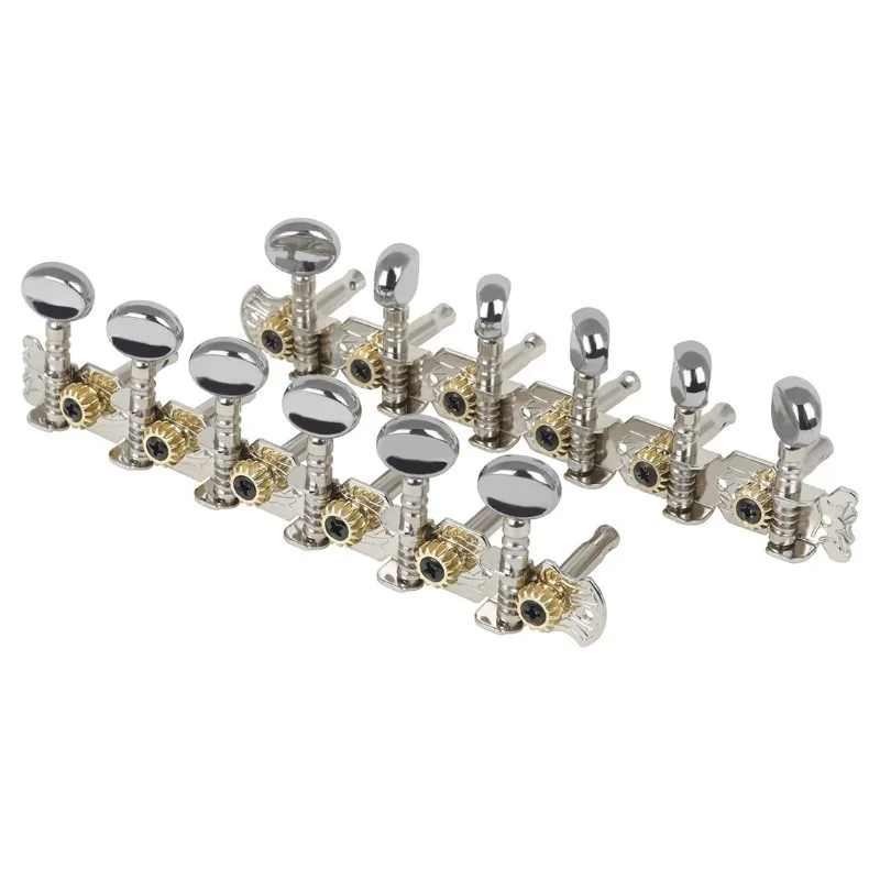 

6L 6R Tuning Pegs Tuners Machine Heads String Tuning Pegs for 12 String Acoustic Guitar Accessory Part Silver
