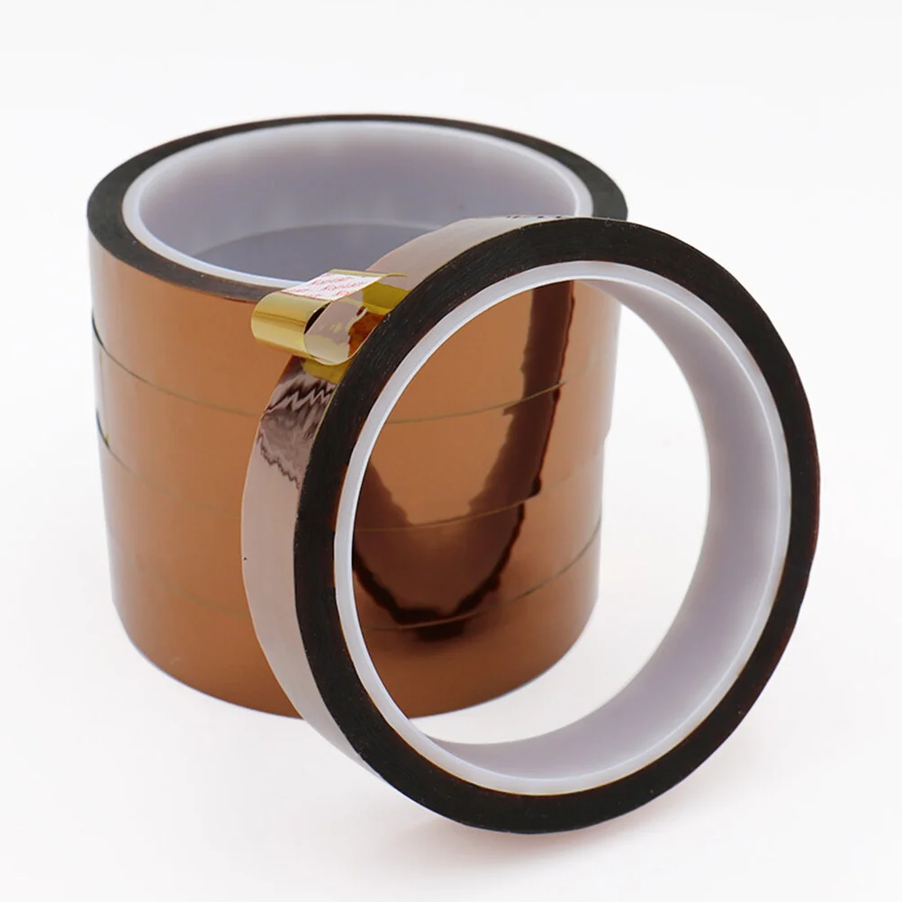 

4 Rolls Heat-resistant Tape Insulating Tape Polyimide Tape for Soldering Protecting Circuit Board