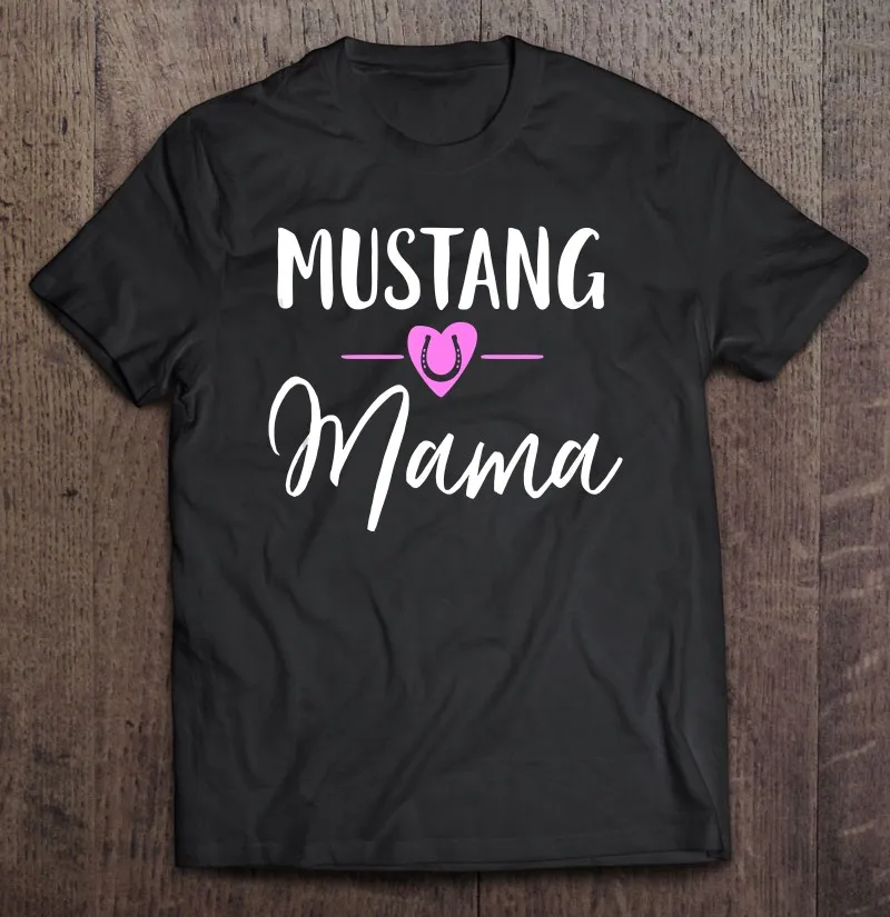 

Мужская футболка с коротким рукавом Mustang Horse Mama, хлопковая Футболка оверсайз в стиле аниме