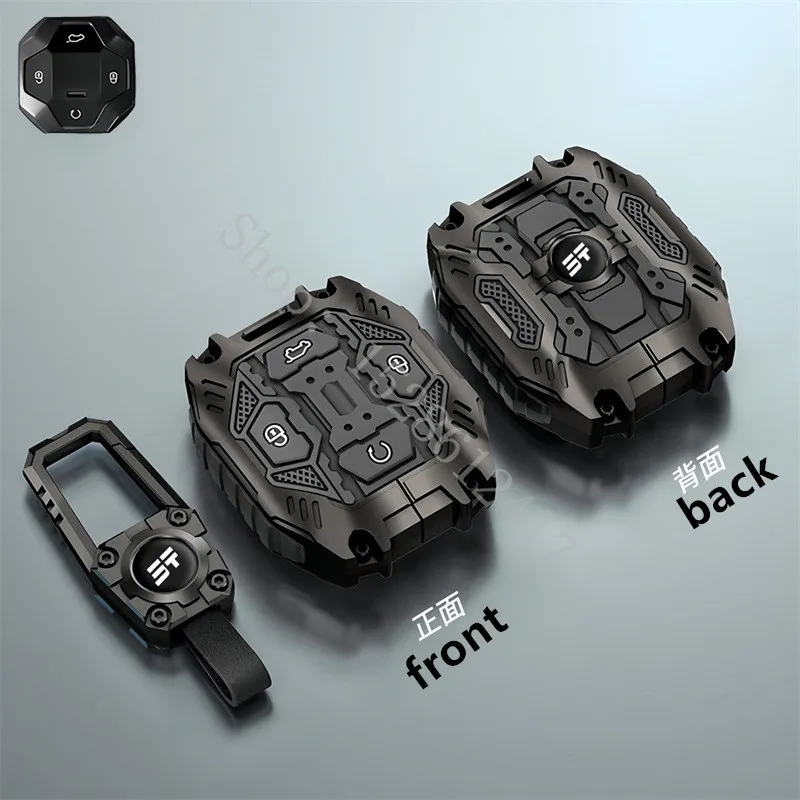 

ДЛЯ JETOUR T2 2023 2024 2025 автомобильные аксессуары Все включено металлический защитный чехол для ключей Mecha набор ключей брелок кулон