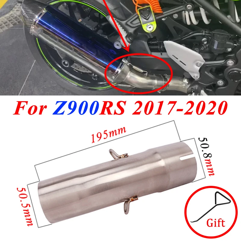 

51mm For Kawasaki Z900RS 2017-2020 Yoshimur Motorcycle Exhaust Muffler Modified Connection Stainless Steel Middle Tube Link Pipe