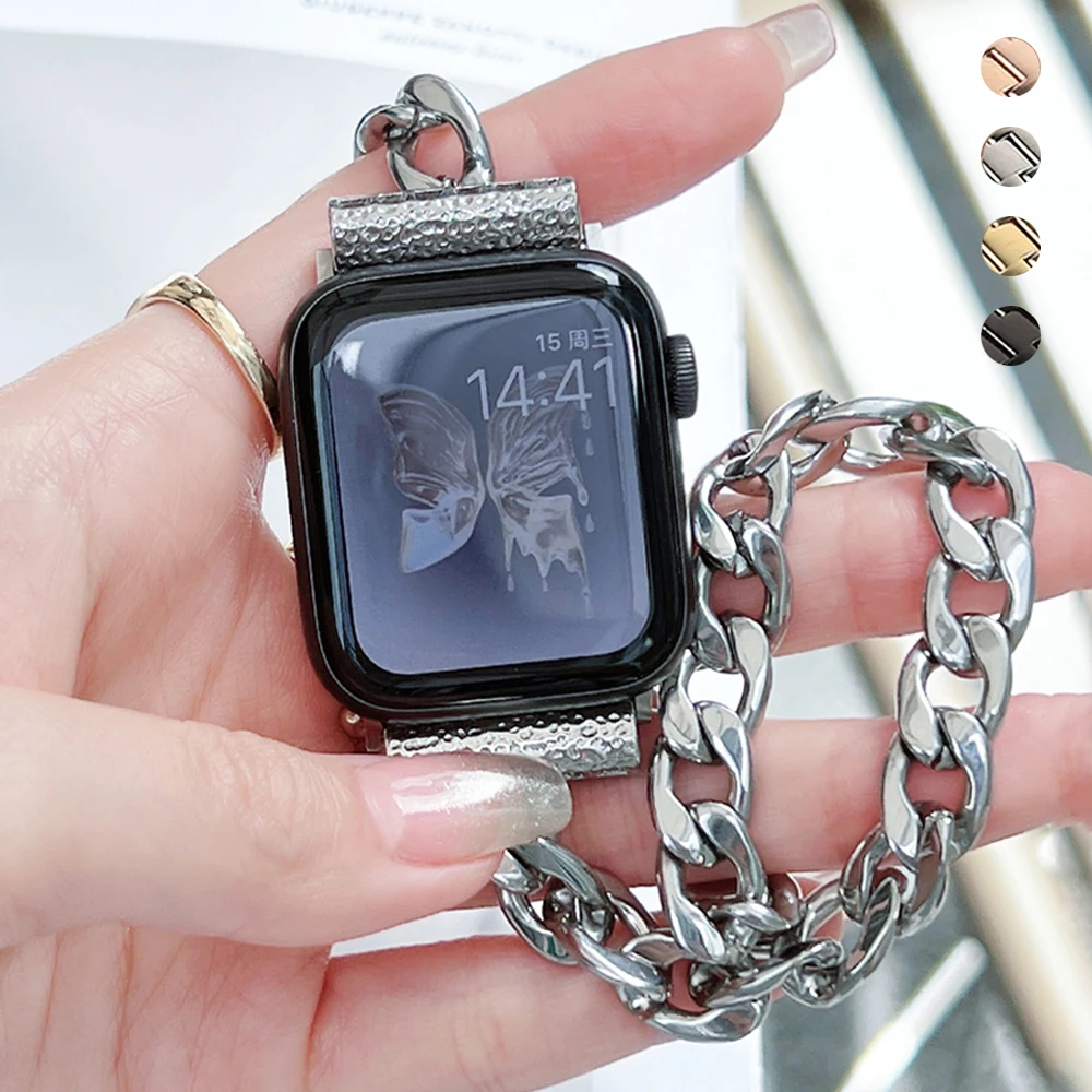 

Тонкий металлический ремешок для Apple Watch Band 6 38 мм 42 40 44 мм 5 4 se 3 2 для iWatch Series 7 41 мм 45