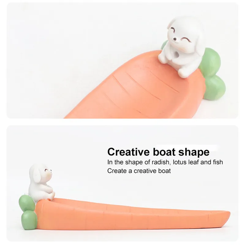 Полимерная кошка креативный держатель для благовоний растений Листьев