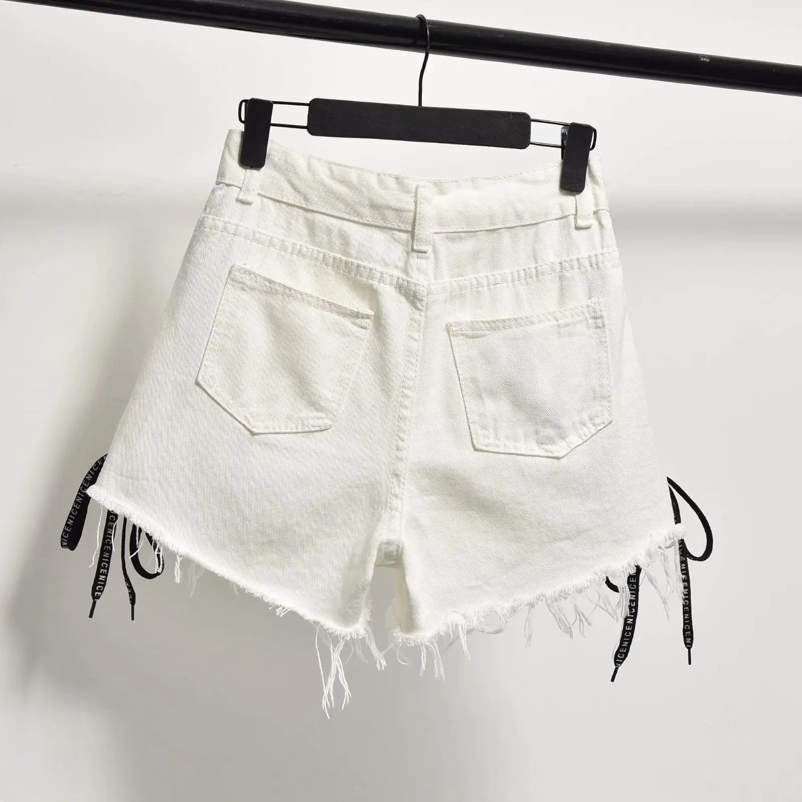 Sexy Tassel Denim Shorts Women 2023 Summer Lace Up Jeans Shorts Plus Size S-6XL Casual Streetwear Shorts Femme High Waist Jeans