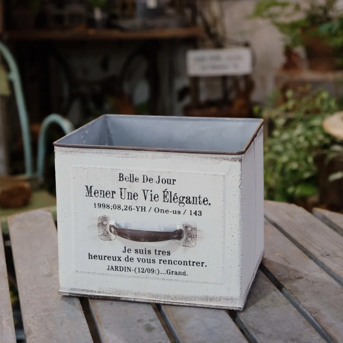 

Vintage Retro Square Drawers Metal Succulent Pot Planter Set