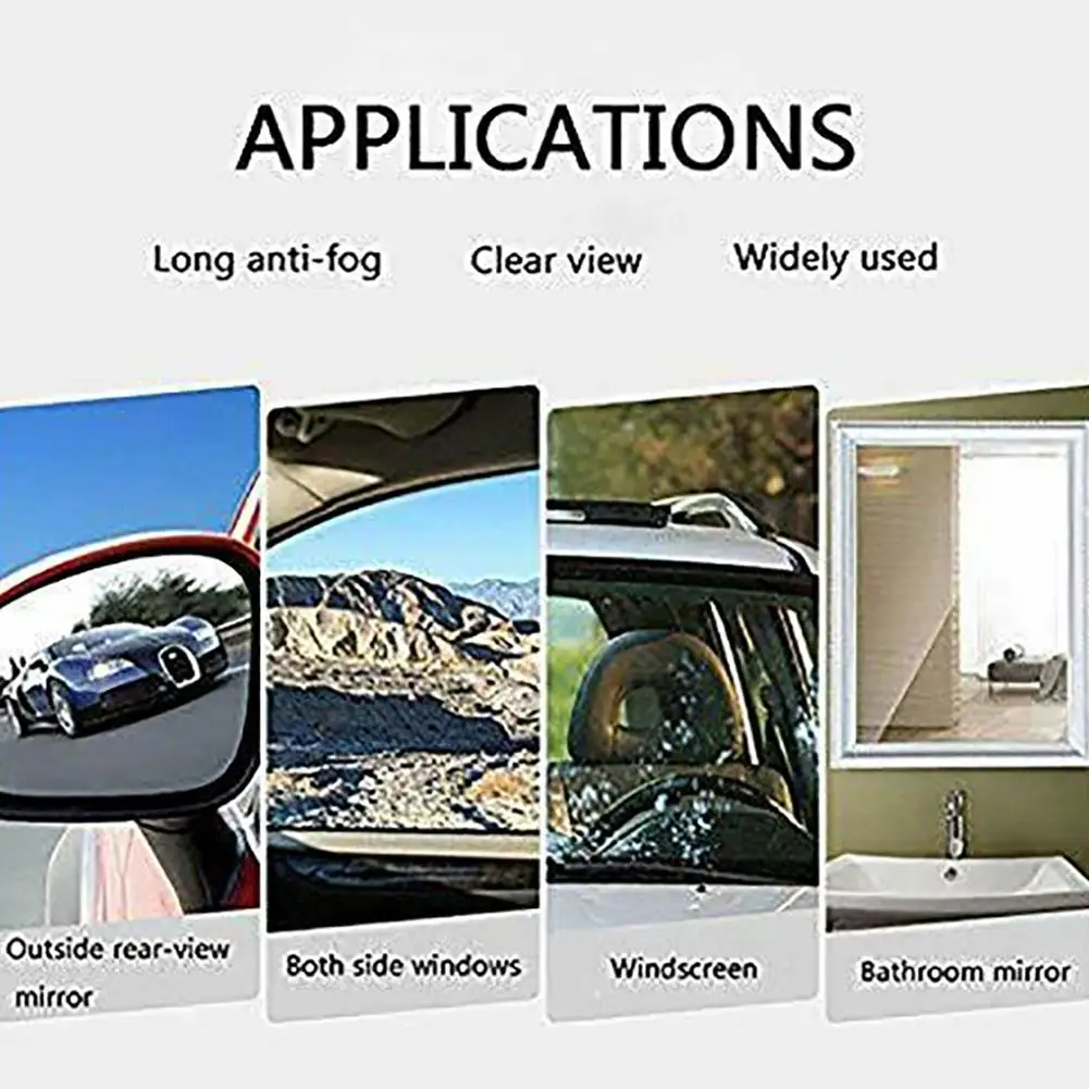 

1 PCS Anti Fog Film Waterproof Film 200mmx160mm Car Rear Car Rearview Mirror Glare Clear Vision PET Protective Laye
