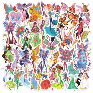 Imported 10/50 Pcs/Set Winx Club Graffiti Stickers for Laptop Luggage Bicycle Car Skateboard Computer Waterpr