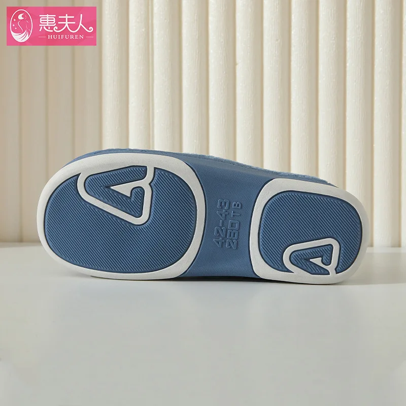 Cotton Slippers Male Wholesale Household Contracted Indoor Antiskid  With Thick Warm Winter Cotton Shoes Lady Plush Slippers