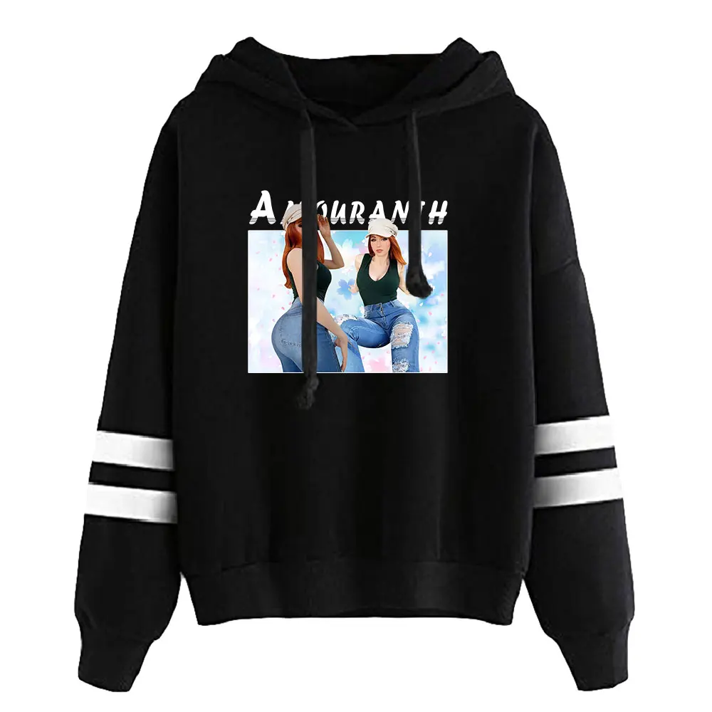 Amouranth Merch Унисекс Без карманов параллельные полосы рукава свитшоты Мужская