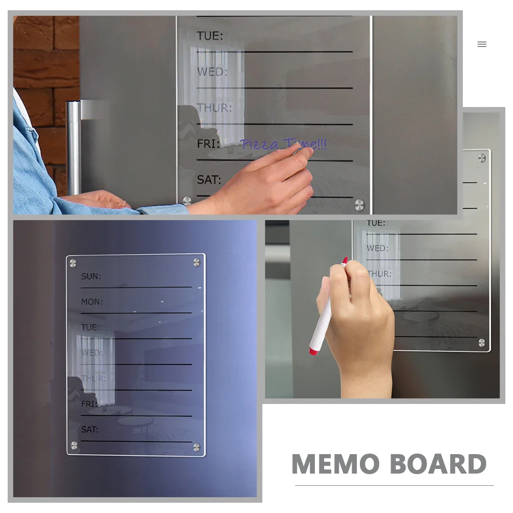 Доски для сухого стирания в холодильнике. Расписание записей. Магнитный