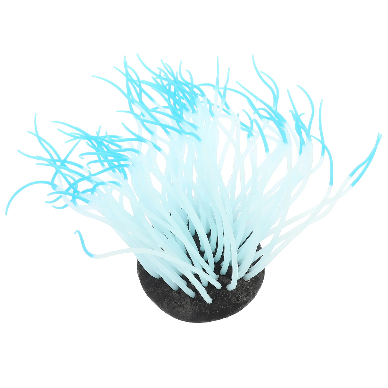 

Aquarium Fish Tank Decoration Glow The Dark Anemone Artificial Ornament Silicone