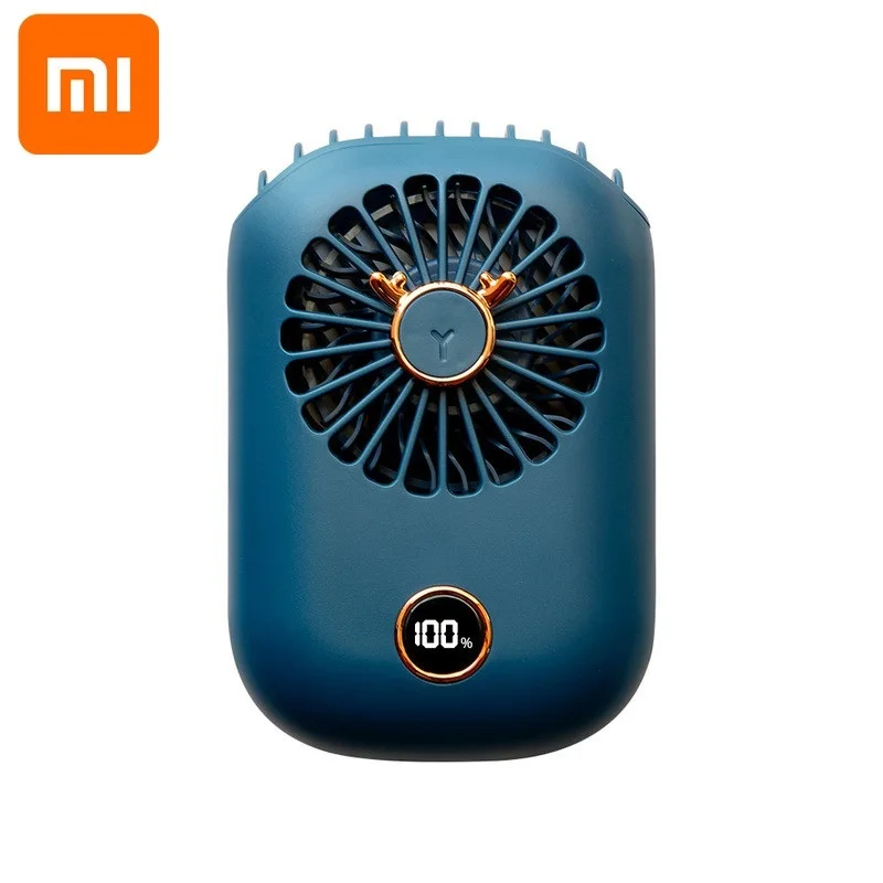 

Шейный мини-вентилятор Xiaomi, usb-кулер с зарядкой, портативный бесшумный Электрический охладитель для путешествий на открытом воздухе
