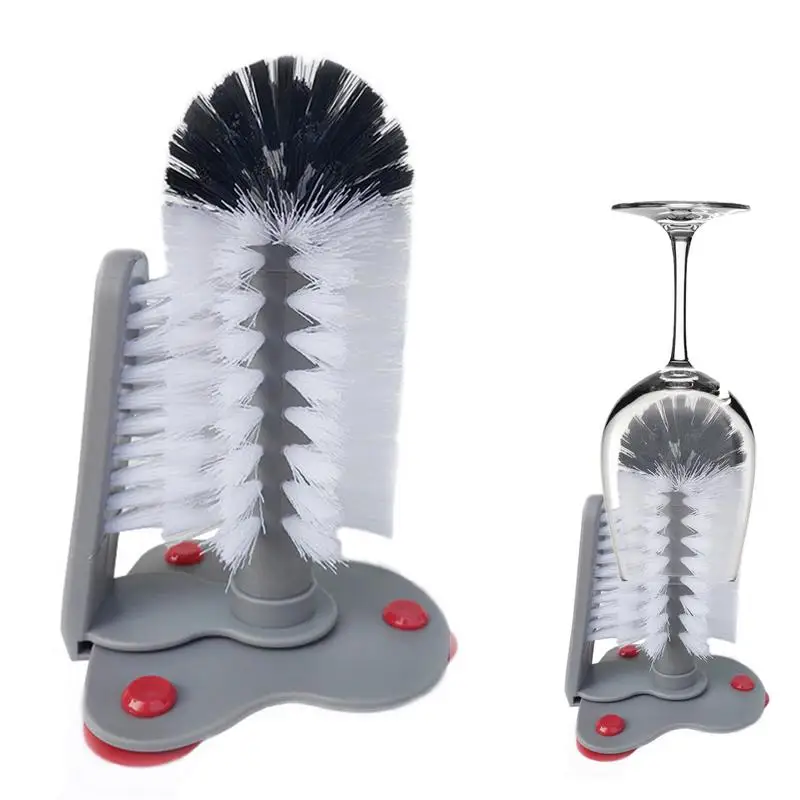 

Щетка для чистки бутылок с водой, прочная щетка для чистки бутылок с щетиной 360 градусов для стеклянных кофейных кружек, чайник и детские бутылки