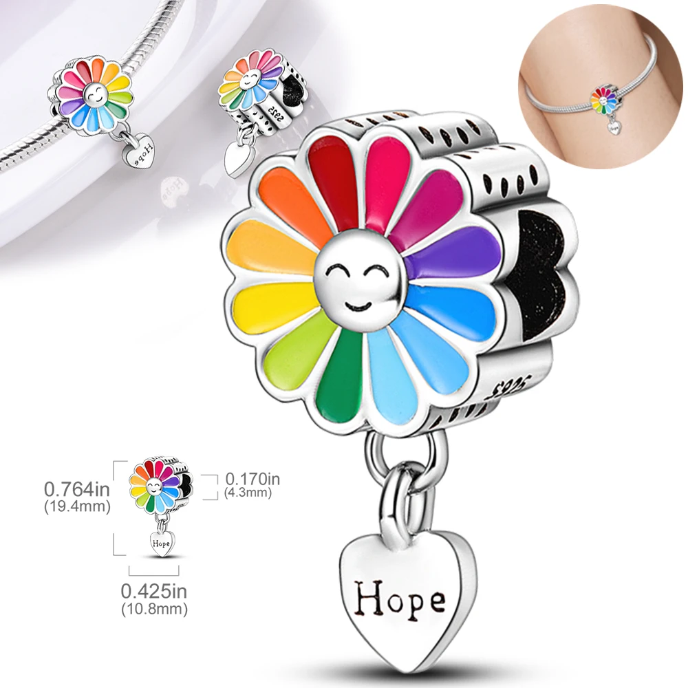 

Бусины-подвески для браслета, из серебра 925 пробы