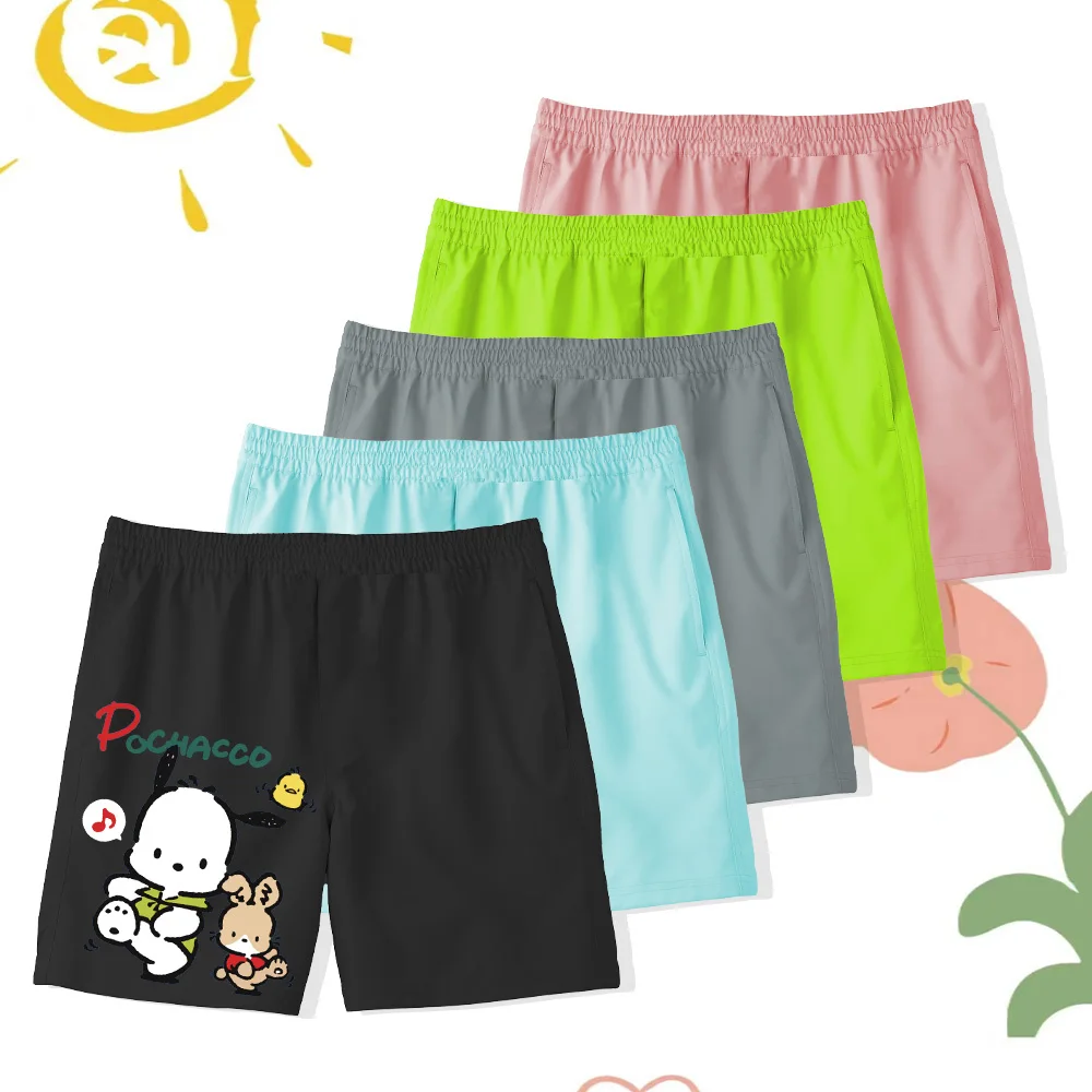 Спортивные Шорты Для Мальчиков С Красочными Надписями И Мультяшным Принтом