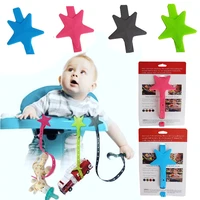 baby stroller hook silicone star pacifier chain non toxic teether strap kids toy holder stroller organizer stroller accessories