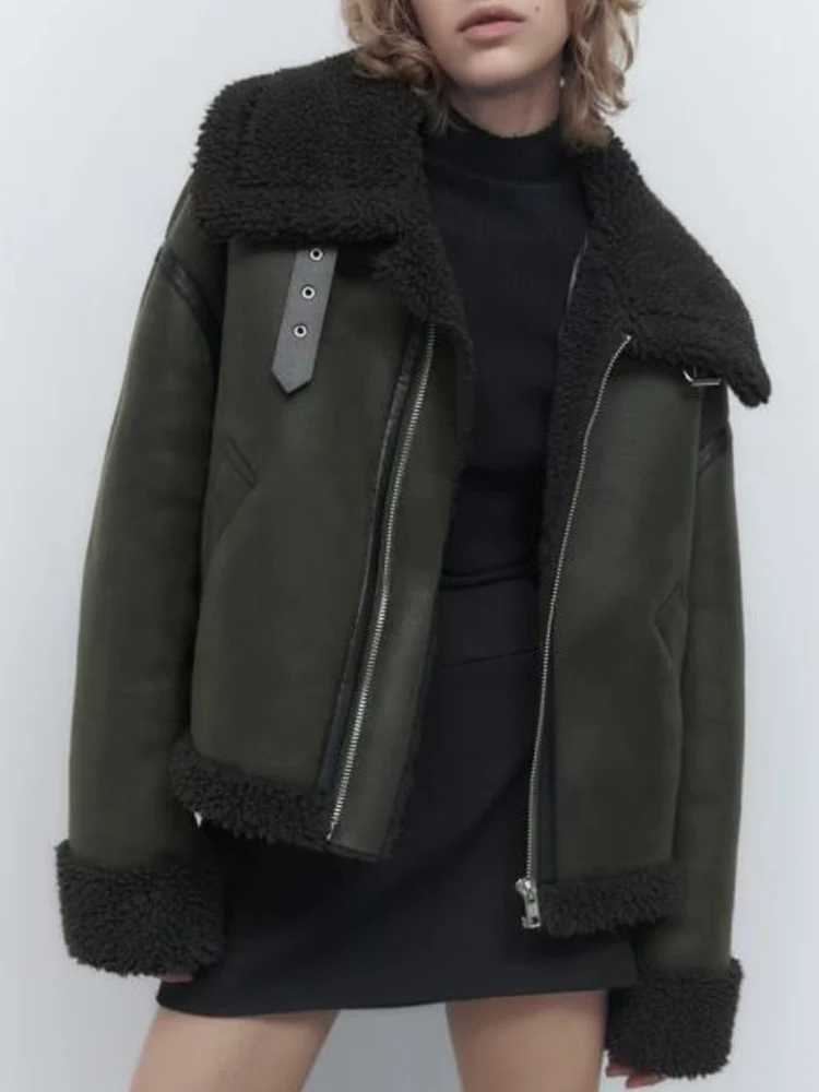 

Женская кашемировая куртка на молнии Kumsvag, черная теплая Повседневная куртка на молнии, верхняя одежда, зима 2022