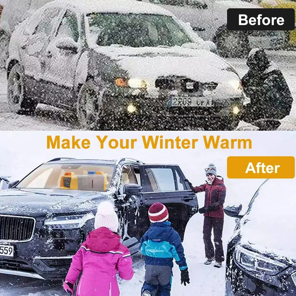 wa EAFC 2KW Samochodowy ogrzewacz powietrza 12V All in One z tłumikiem i zdalnym sterowaniem do ogrzewania postojowego silnikiem wysokoprężnym