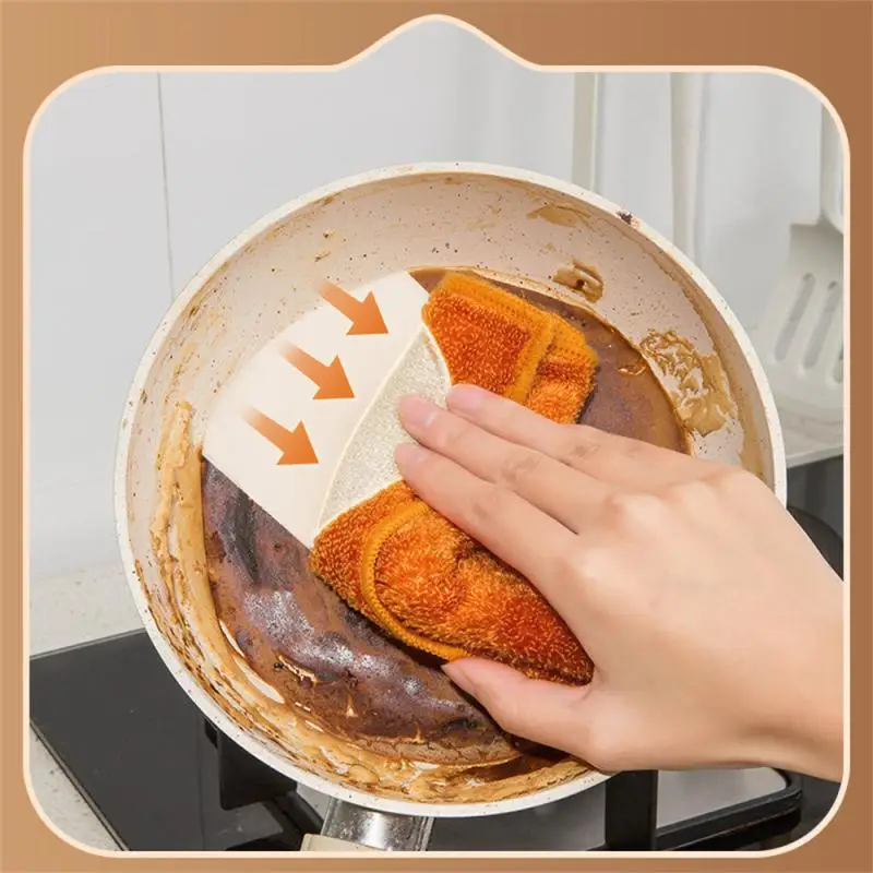 

Простая и красивая чистящая ткань, легко чистящаяся ткань из бамбукового волокна, прочная Очищающая пудра, водопоглощающая посуда