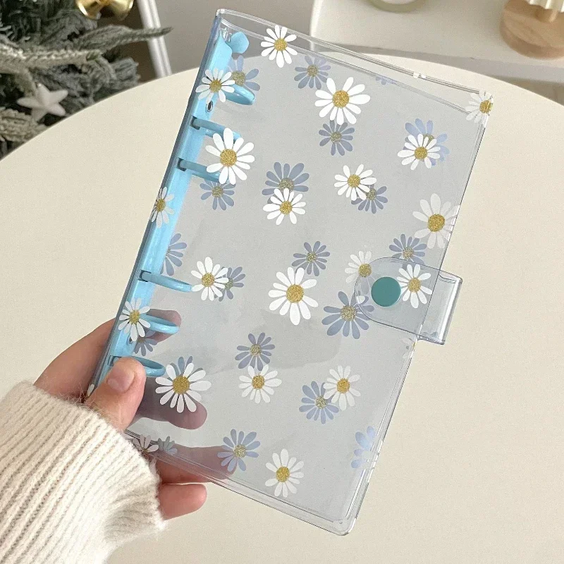 Обложка для блокнота с цветами Маргариток и листьями А5/А6