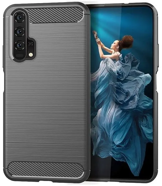 Чехол Honor 20 (Honor 20S Pro Huawei Nova 5T) цвет Gray (серый) серия Carbon Caseport | Мобильные телефоны и