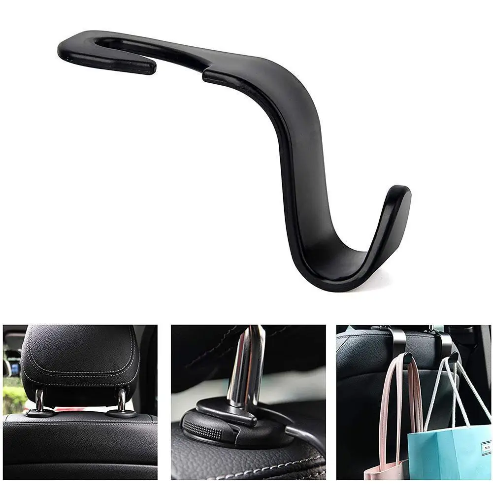 

1PC\4PCS Car Seat Hook Car Hook Hidden Seat Back Hook Universal Headrest Holder Storage Rack Simple Modeling Car Bag Hanger