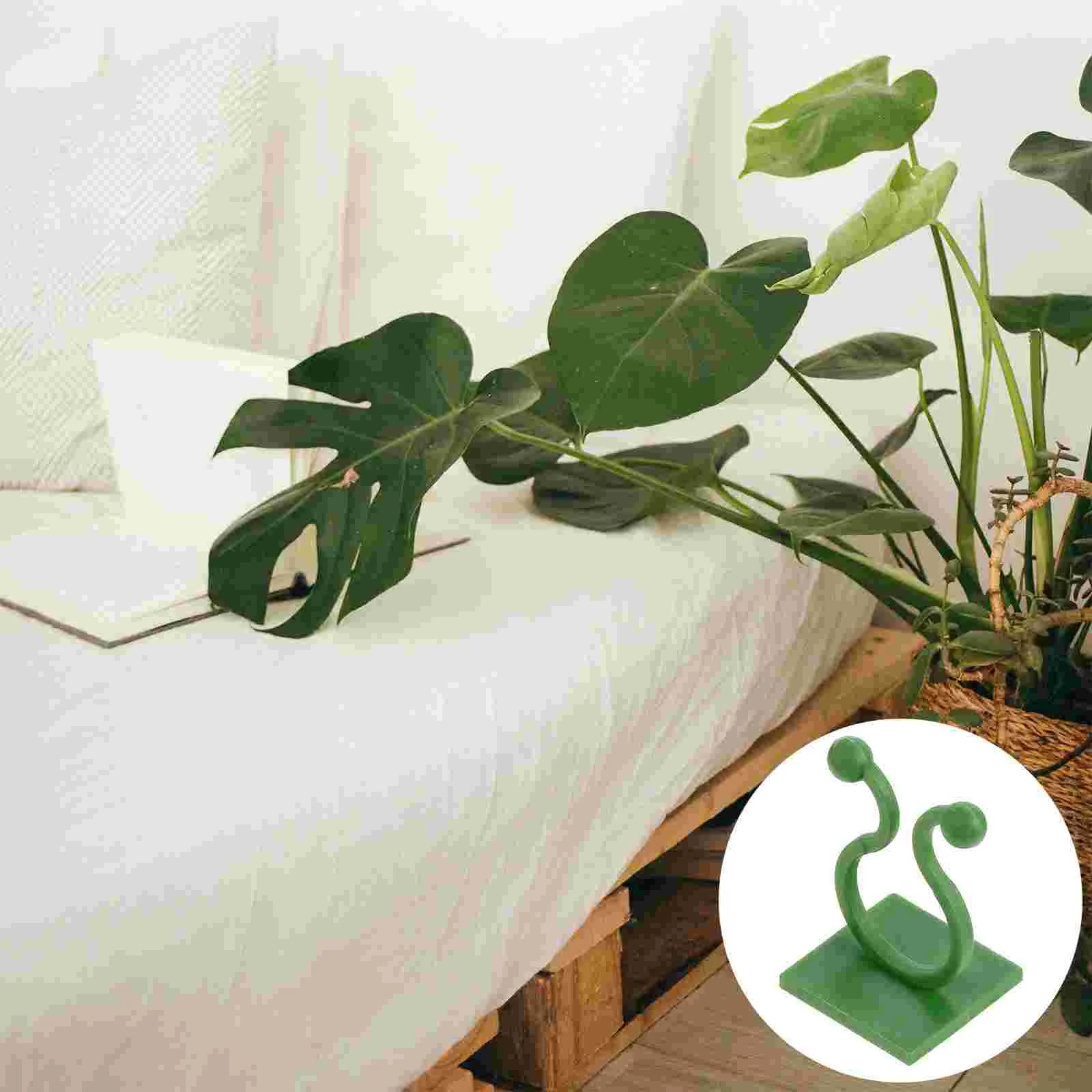 

100 Pcs Green Fixer Garden Fixture Tool Stand Plastic Hooks Hanging Supply Fixing Clip Floral Vines