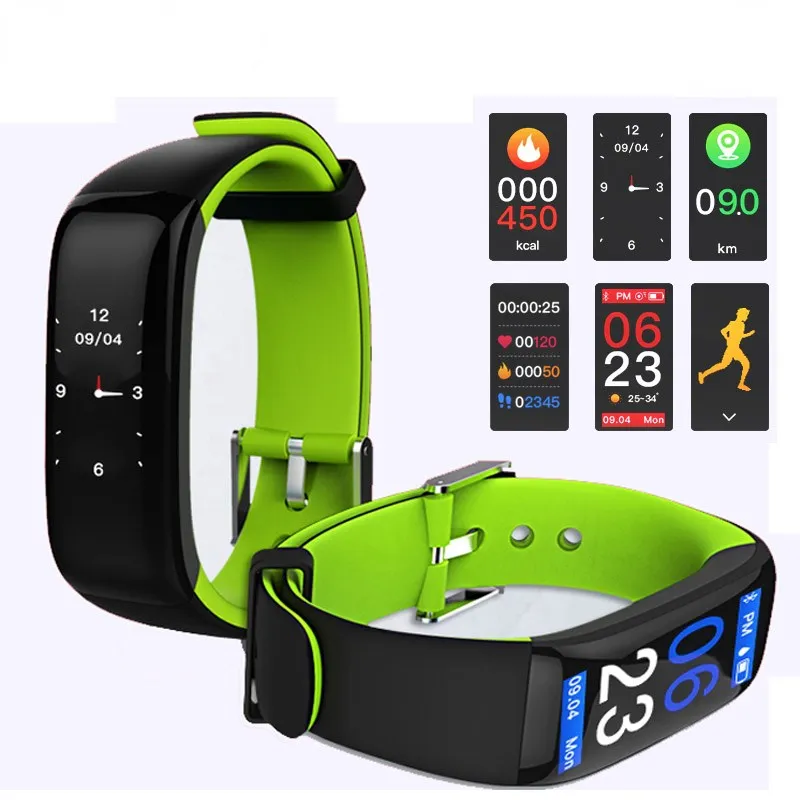 

Color Display P1 Plus Smart Band Blood Pressure Heart Rate Monitor Smart Bracelet Waterproof IP67 For IOS Android Time limited