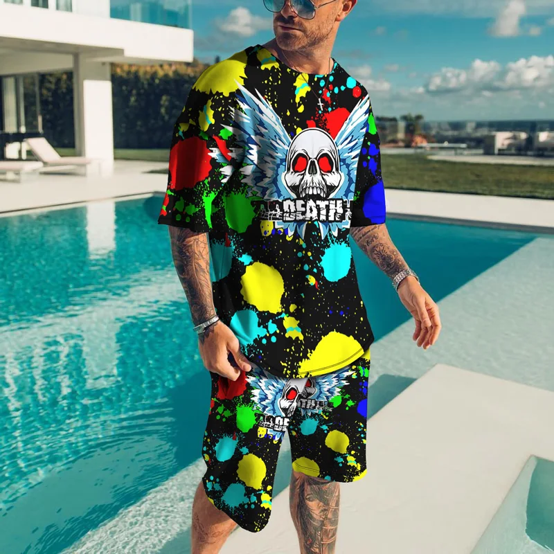 

Men's Suits Sportswear Oversized Clothes 3d Printed T-Shirt + Shorts Men's Shirts Fashion Outfits New Summer Streetwear