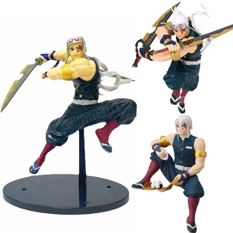 

20cm Kimetsu no Yaiba Anime Figure Uzui Tengen Action Figure Nezuko/Kyoujurou/Tanjirou Demon Slayer Action Figure Model Doll Toy