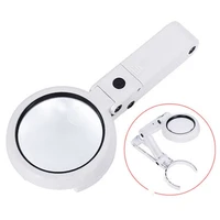 handheld portable light illumination magnifier 5x 11x magnifier 8 led light magnifier collapsible usb direct charge magnifier