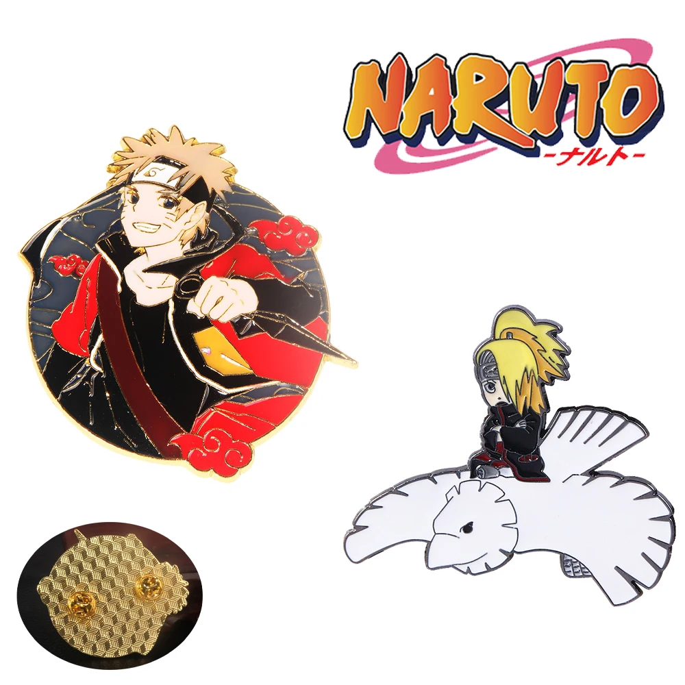 

Anime Narutos Jewelry Enamel Pins Brooch Uzumaki Lapel Hat Trench Coat Accessories Pin Brooch Badge Gift Jewelry