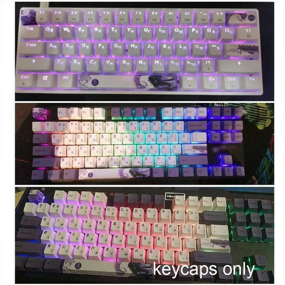 

Cap Esc Enter Pbt Space Bar Cap Oem Height Five-sided Sublimation For Mechanical Board German Caps R9g8