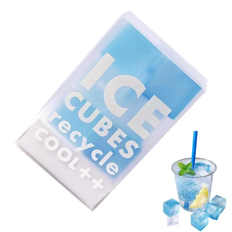 

Многоразовые кубики льда для воды, 12 шт./коробка, регулируемые кубики для охлаждения напитков, моющиеся кубики льда, перерабатываемые, не плавится