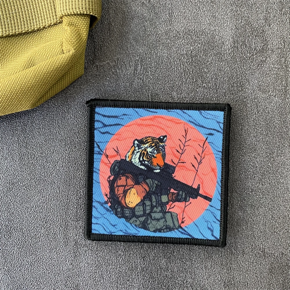 Тактический значок тигровый солдат нашивка военный замок Сибирского