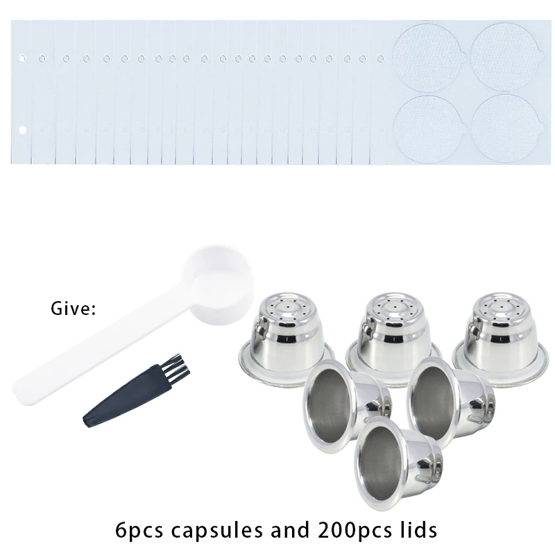 

Кофейные капсулы Nespresso из нержавеющей стали с крышками